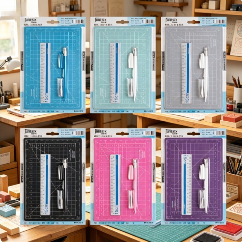 Craft Knife Set - Multifunctionele knutsel-snijmatset, enkelzijdige snijmat A5 met