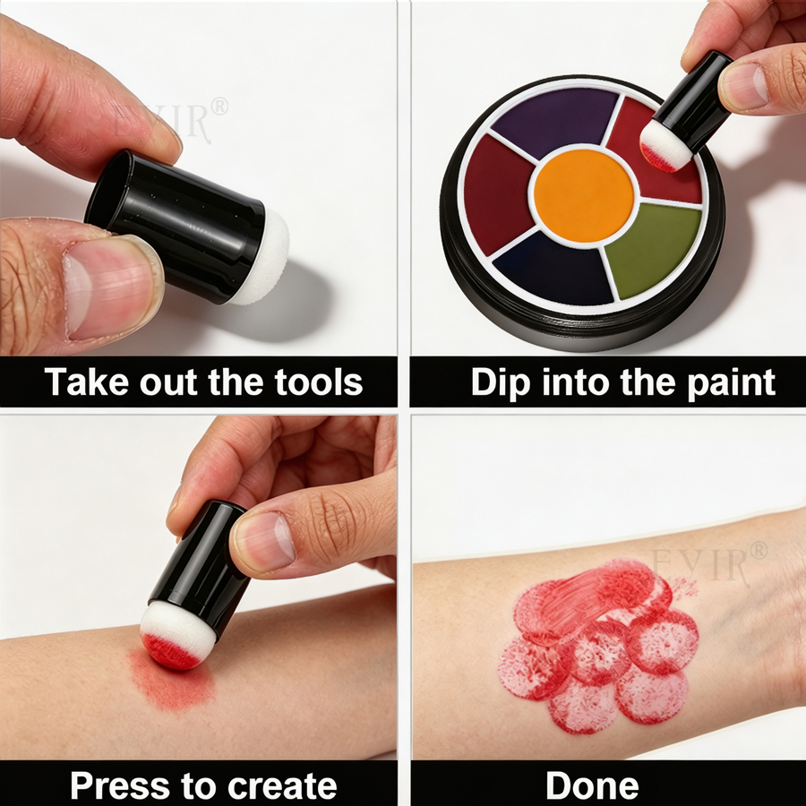 6 Kleuren Gezichts- en Lichaam - Cosplay Prop Paint recensie en prijs